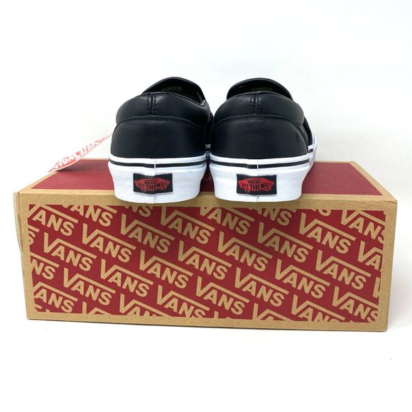 Vans Classic Slip On Skateboarding Black White Men's Size Leather VN000XG88MD - Picture 6 of 13